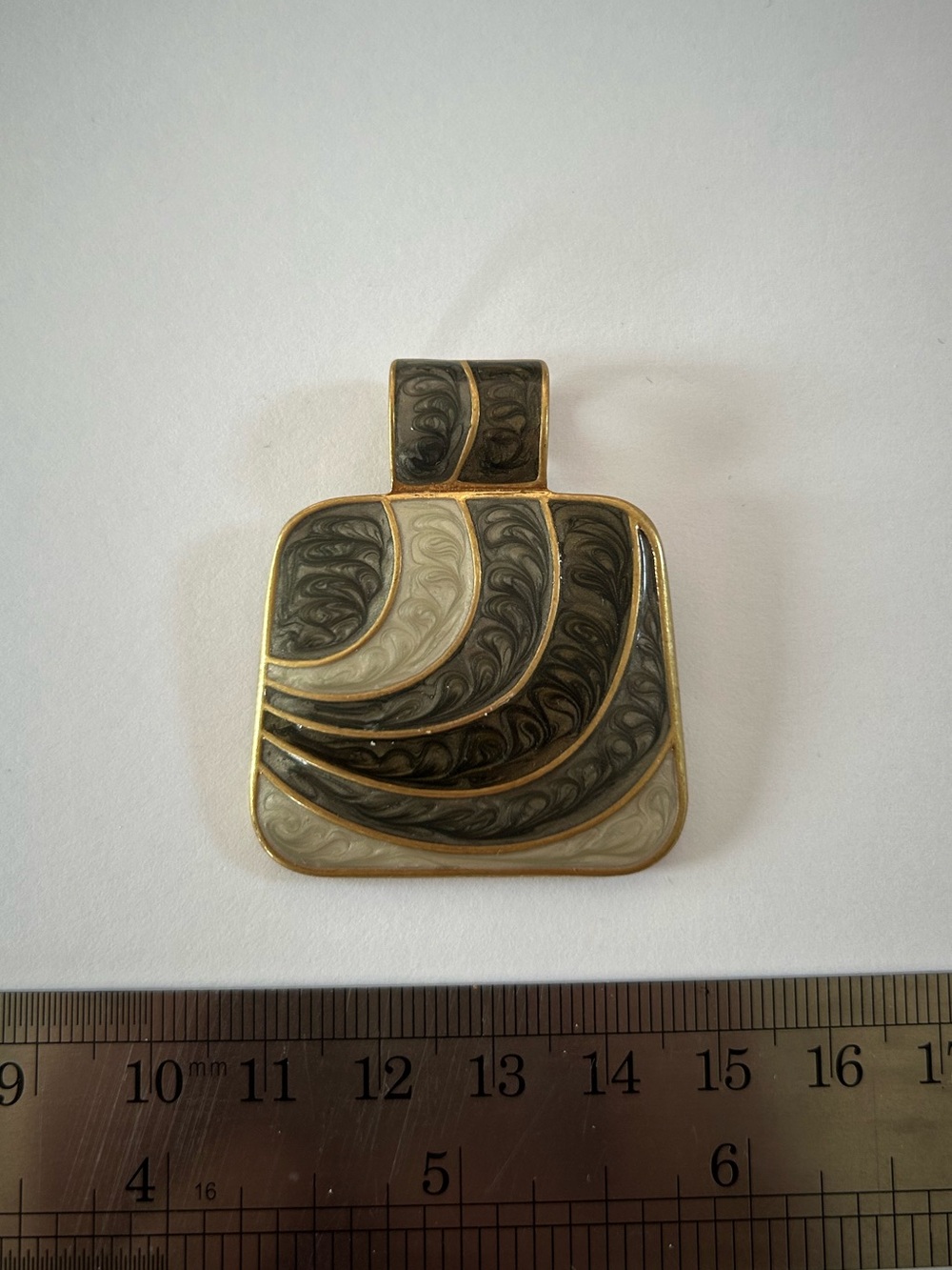 Lia Sophia Enamel Pendent Slider Vintage Necklace